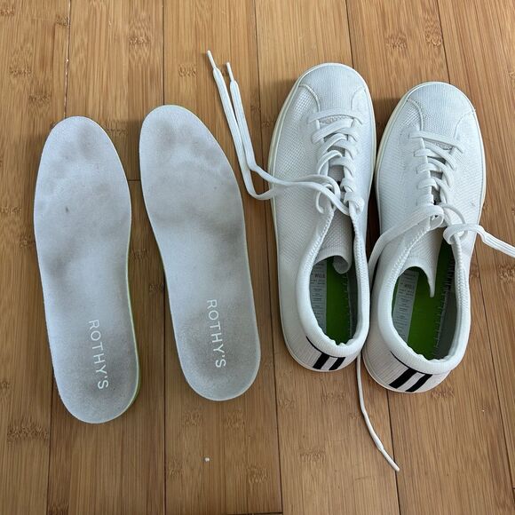 Rothy's The Lace Up Bright White Casual‎ Sneaker Womens 10.5 - Picture 12 of 15